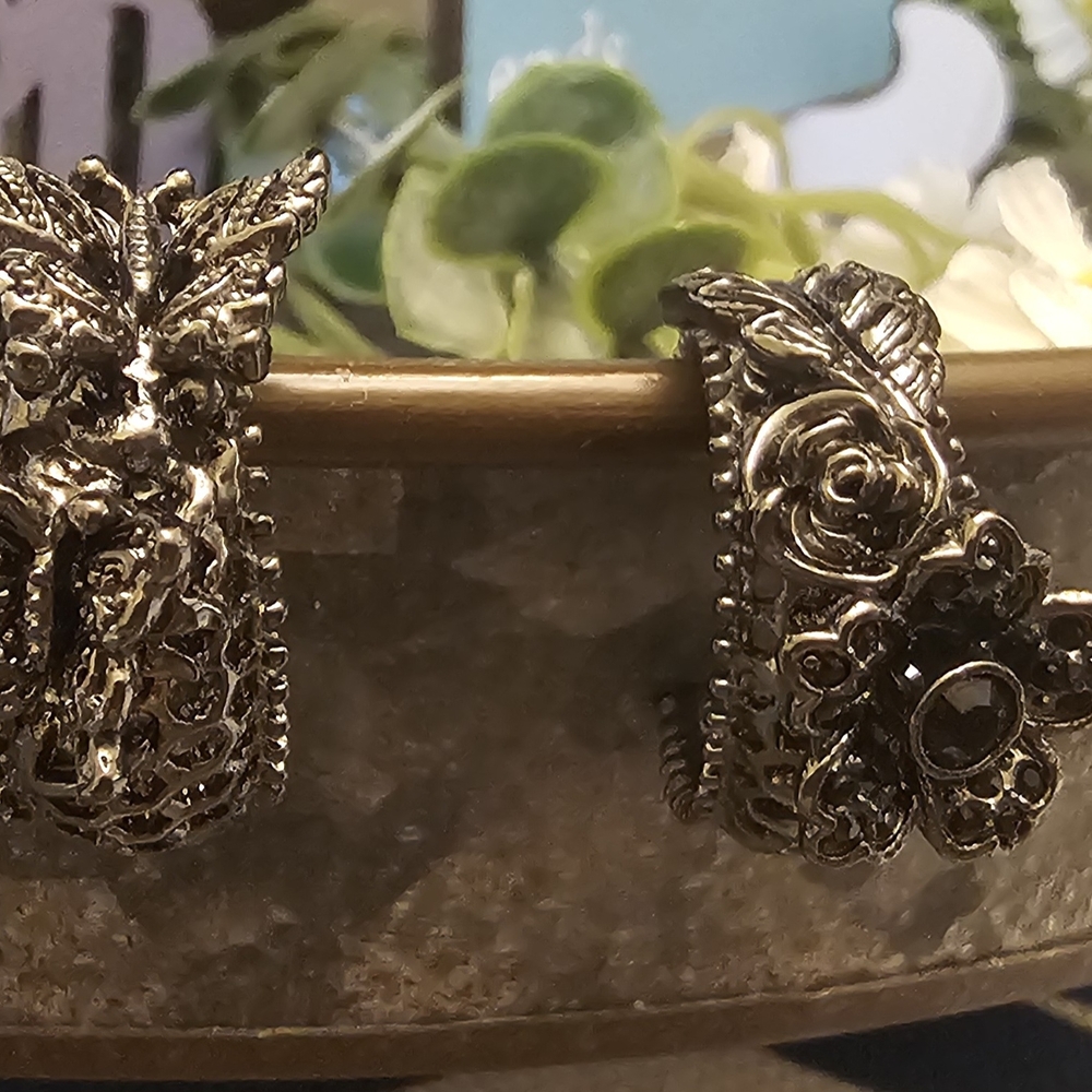 Intricate Silver Floral Rings